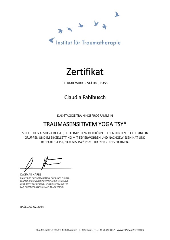 TSY Zertifikat